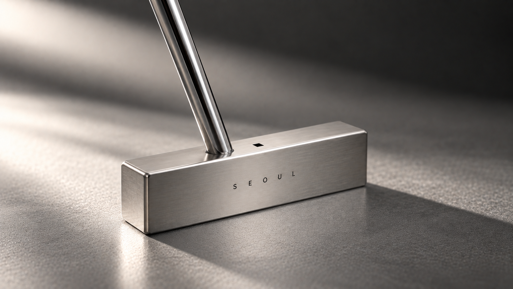 Close view of the brushed stainless steel finish